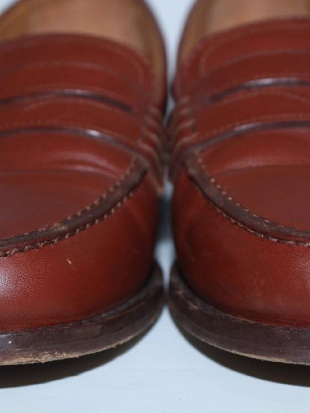 Sezane Women's Size 38/US 7 Brown Andrea Natural Heritage Leather Penny Loafers - Picture 9 of 11